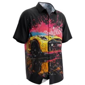 Robert Graham Splash Drifter Graphic Car Shirt Men’s Large Classic Fit NWT